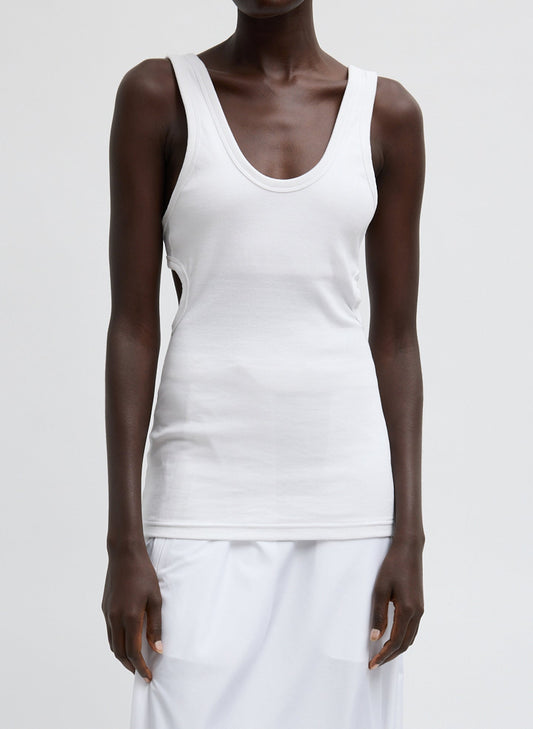 Tibi Ribbed Racerback Tank