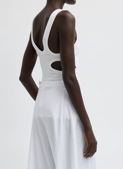 Tibi Ribbed Racerback Tank