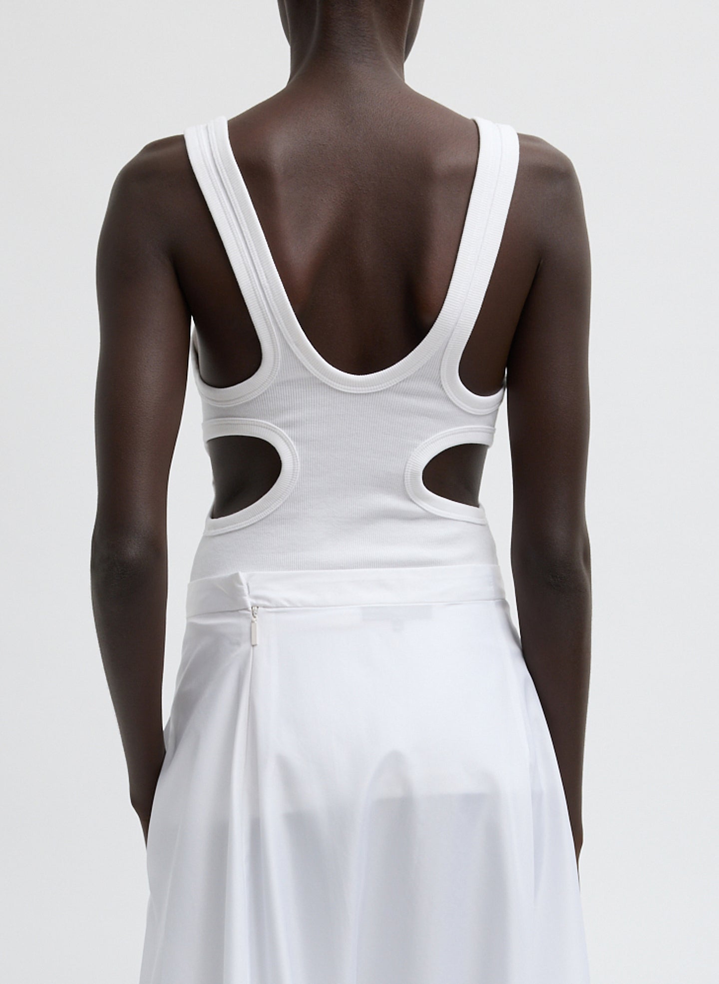 Tibi Ribbed Racerback Tank