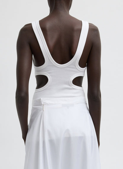 Tibi Ribbed Racerback Tank