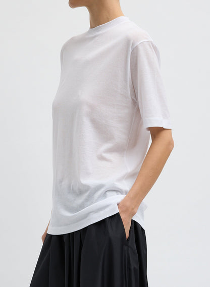 Tibi Sheer Crepe Knit Mock Unisex T-Shirt