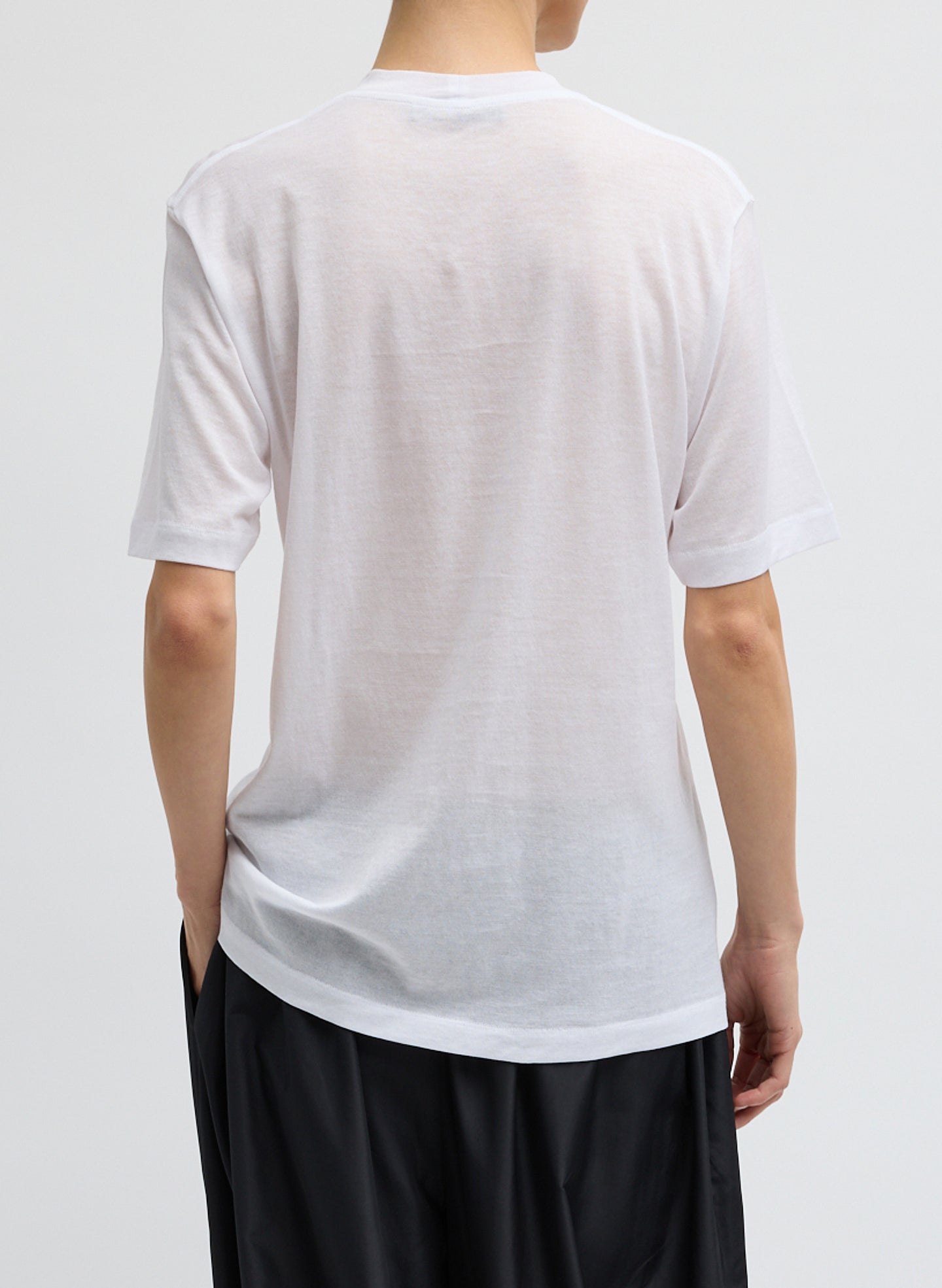 Tibi Sheer Crepe Knit Mock Unisex T-Shirt