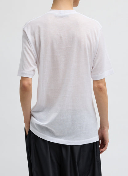 Tibi Sheer Crepe Knit Mock Unisex T-Shirt
