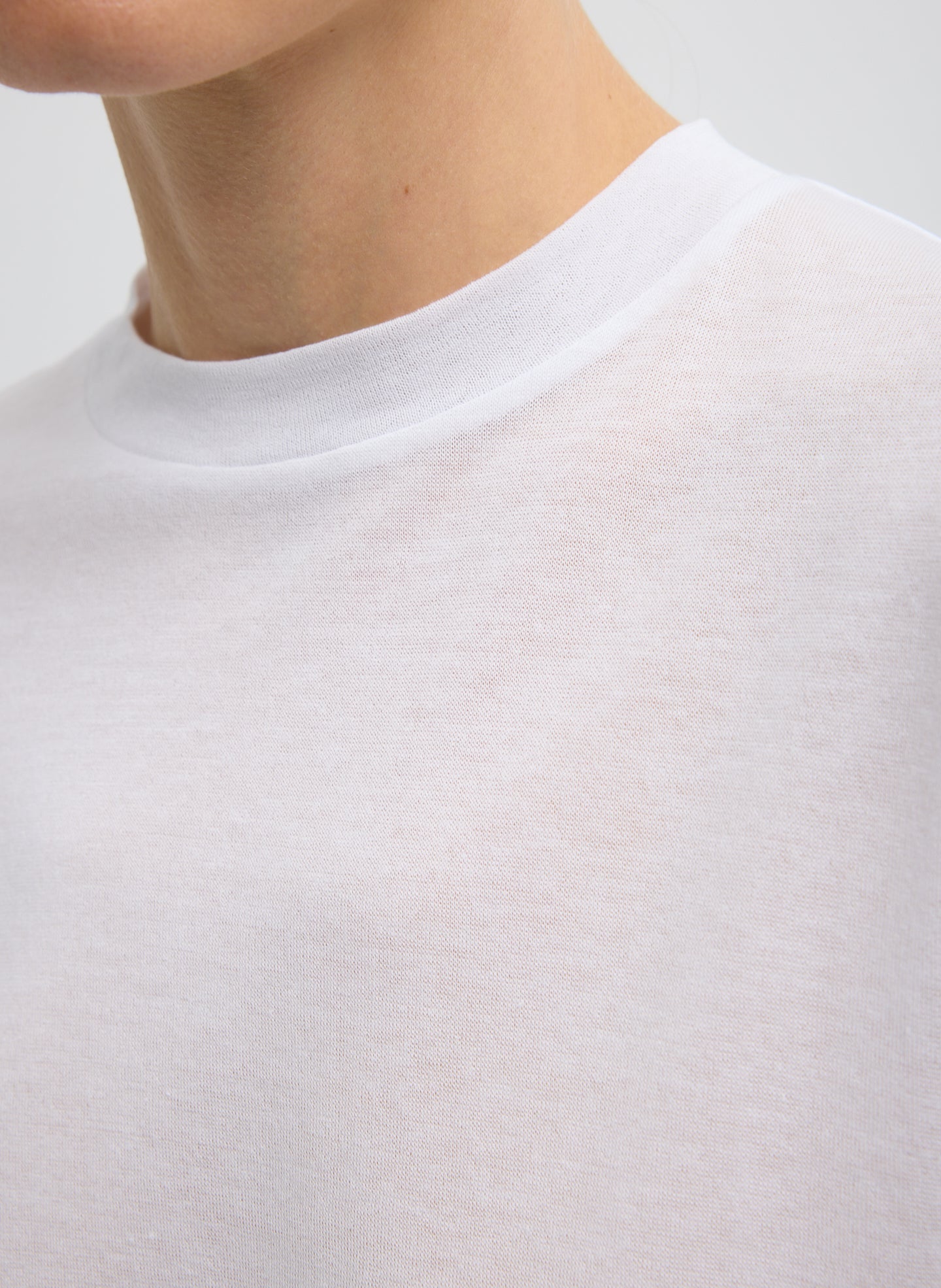 Tibi Sheer Crepe Knit Mock Unisex T-Shirt