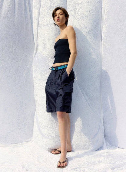 Tibi Ribbed Sweater Tube Top
