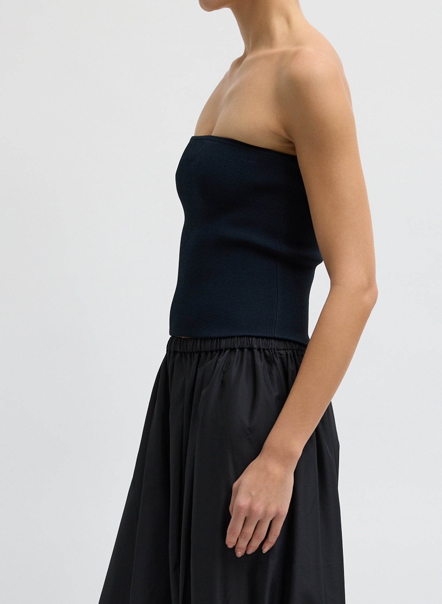 Tibi Ribbed Sweater Tube Top