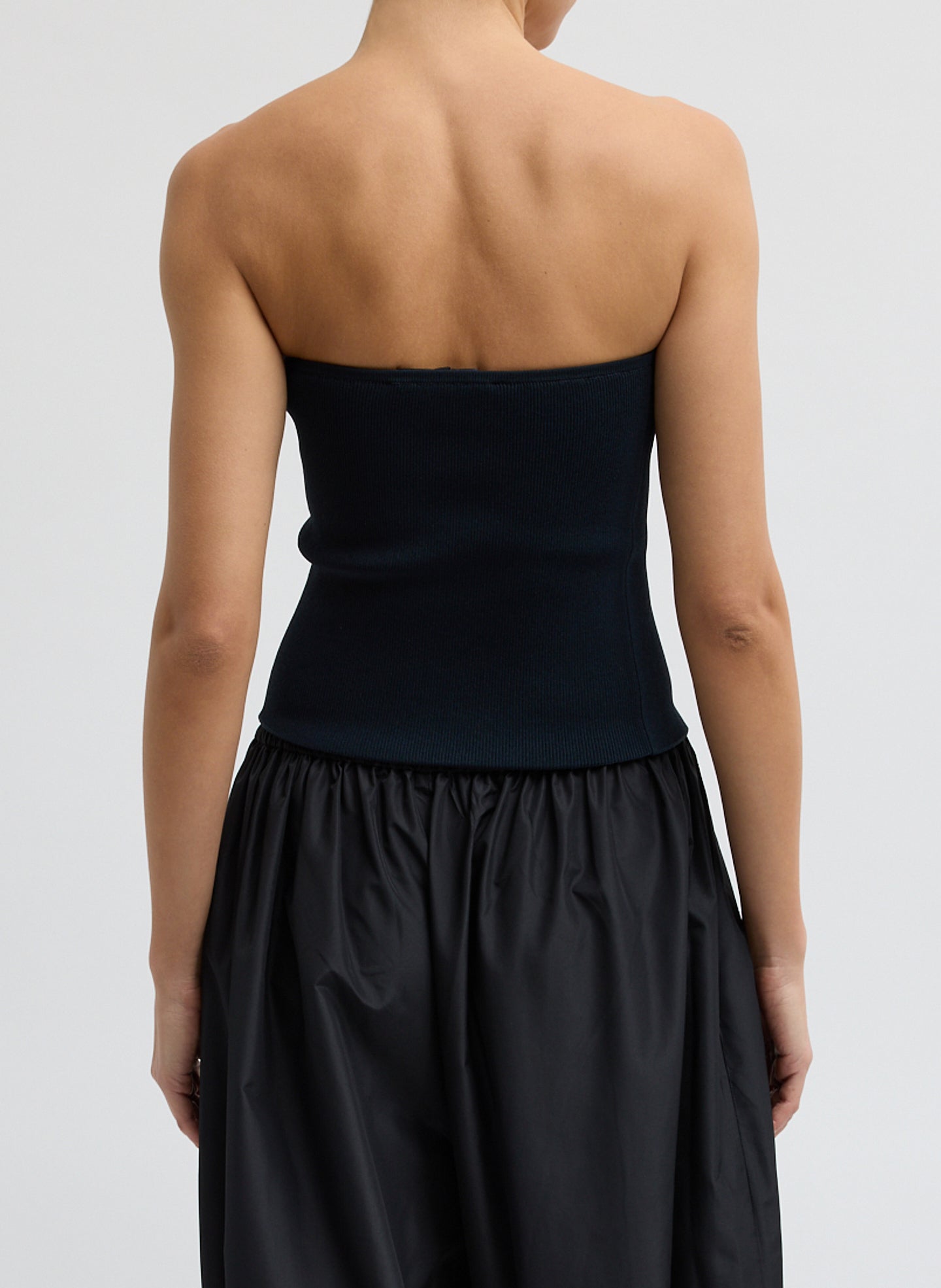 Tibi Ribbed Sweater Tube Top