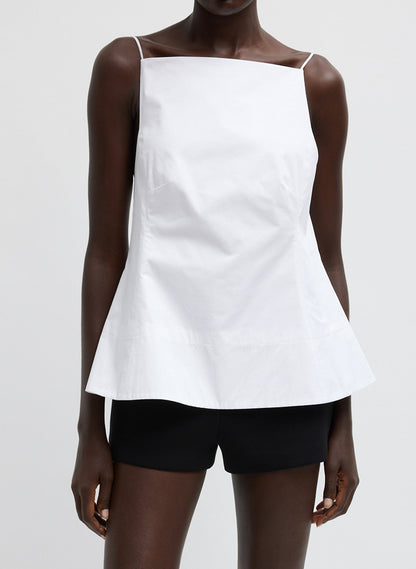 Tibi Eco Poplin Strappy Open Back Top