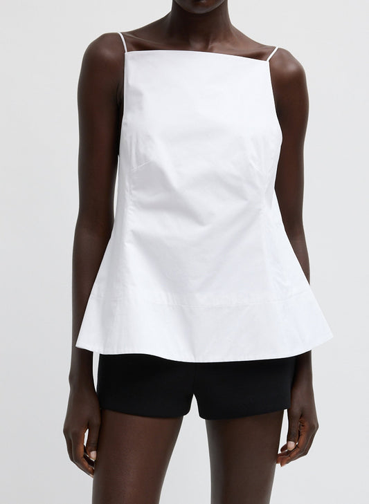 Tibi Eco Poplin Strappy Open Back Top