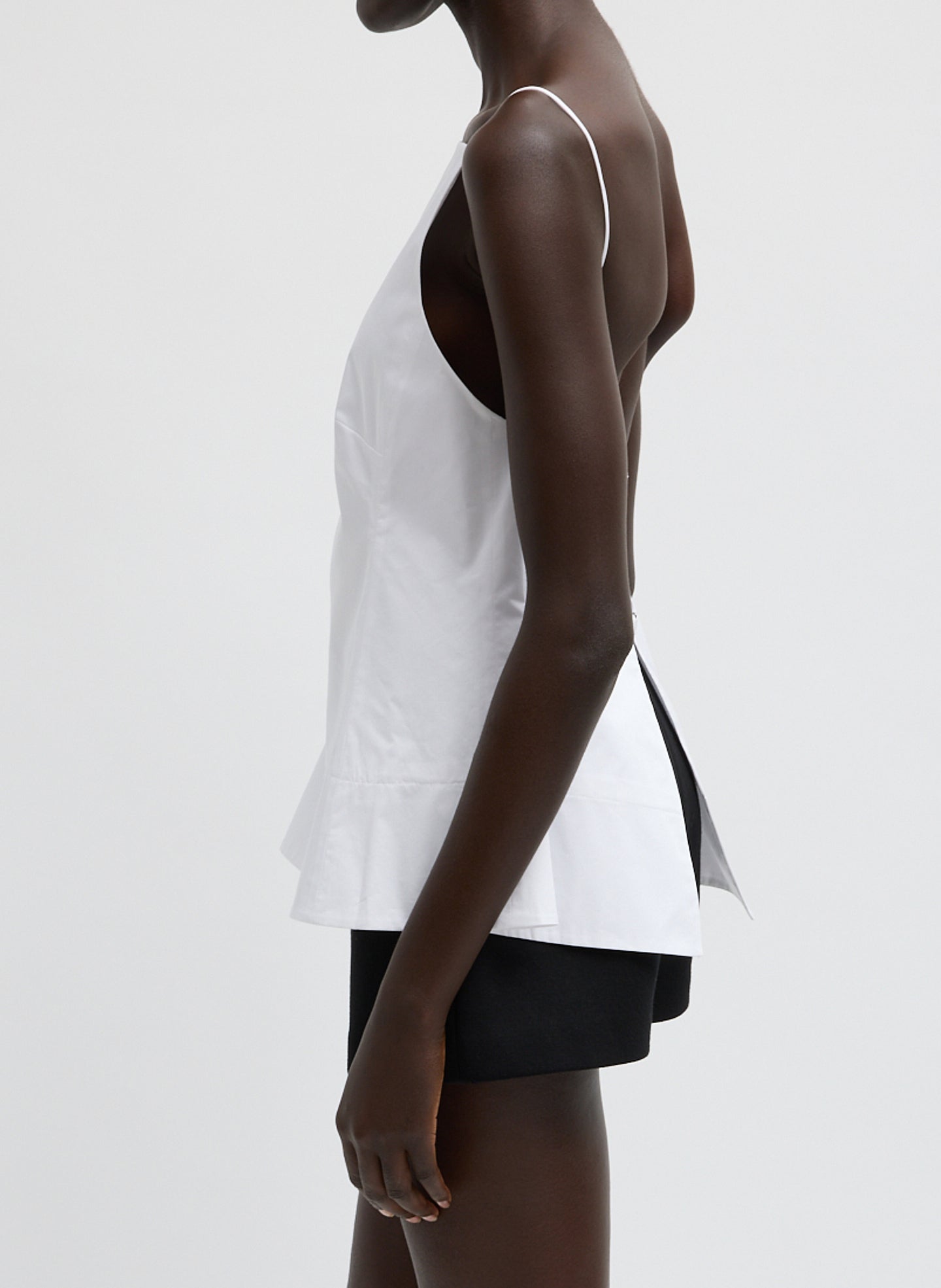 Tibi Eco Poplin Strappy Open Back Top
