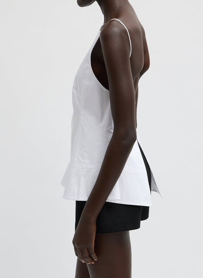 Tibi Eco Poplin Strappy Open Back Top