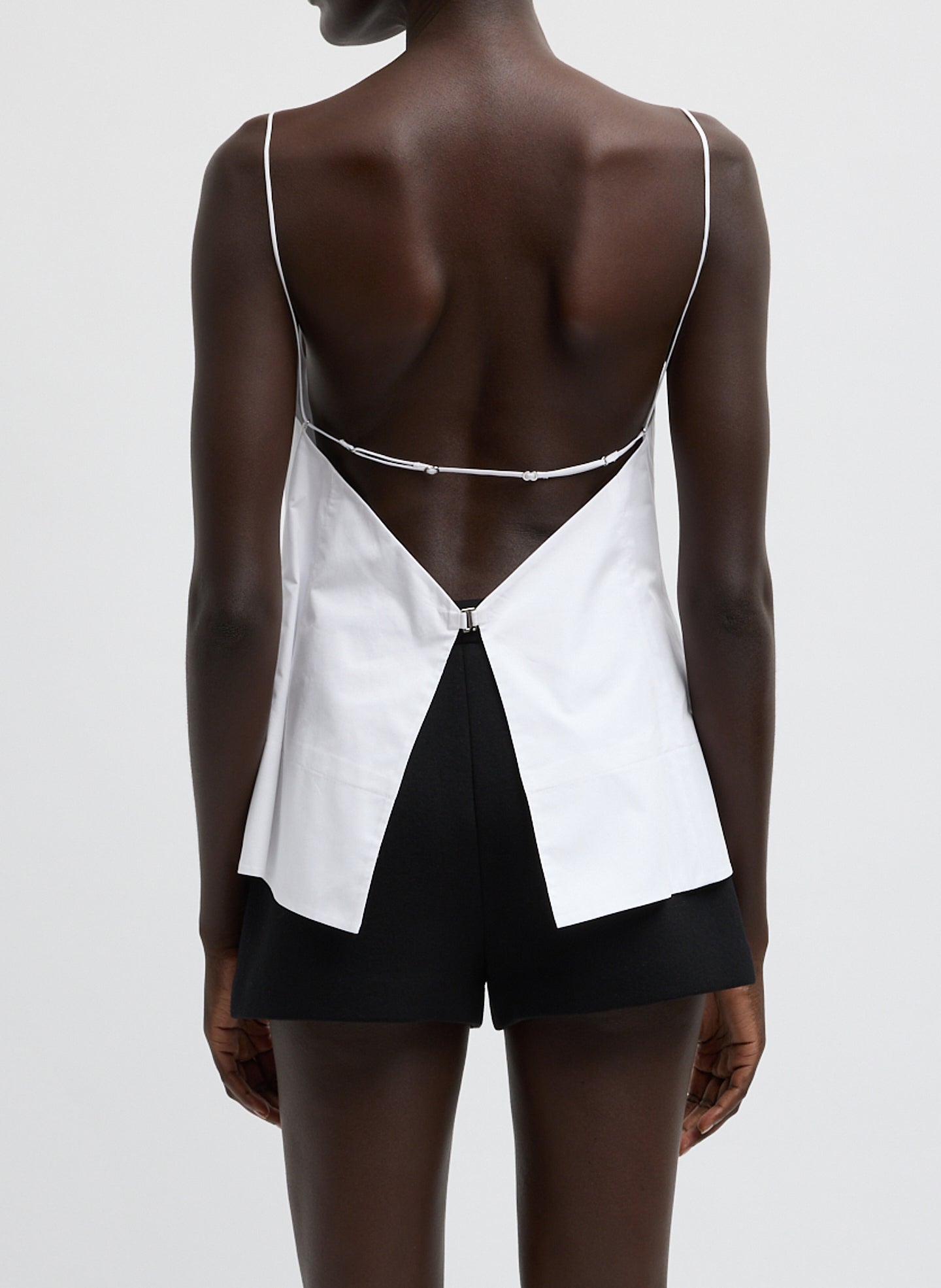Tibi Eco Poplin Strappy Open Back Top