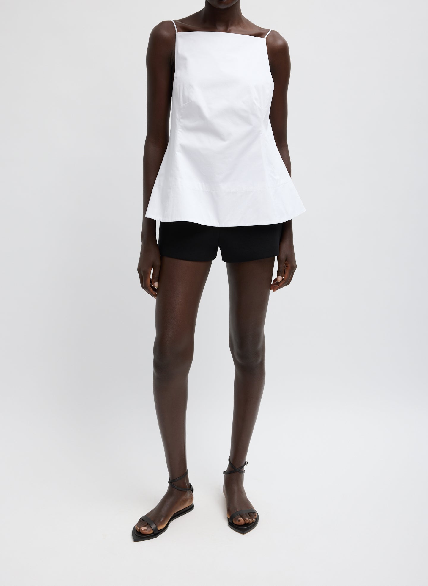Tibi Eco Poplin Strappy Open Back Top
