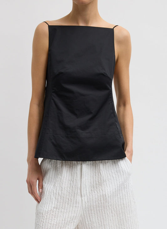 Tibi Eco Poplin Strappy Open Back Top
