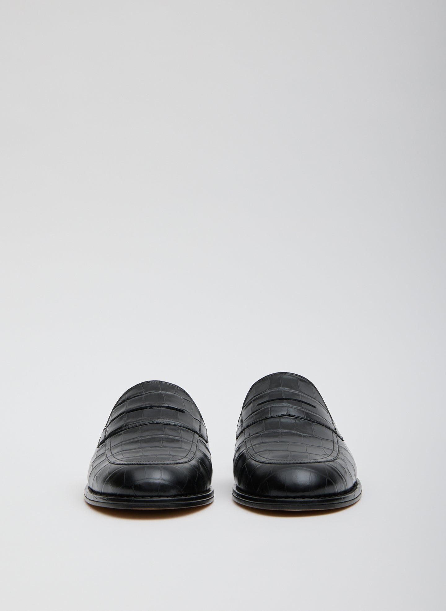 Tibi Herbert Slide Crocodile Embossed
