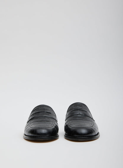 Tibi Herbert Slide Crocodile Embossed