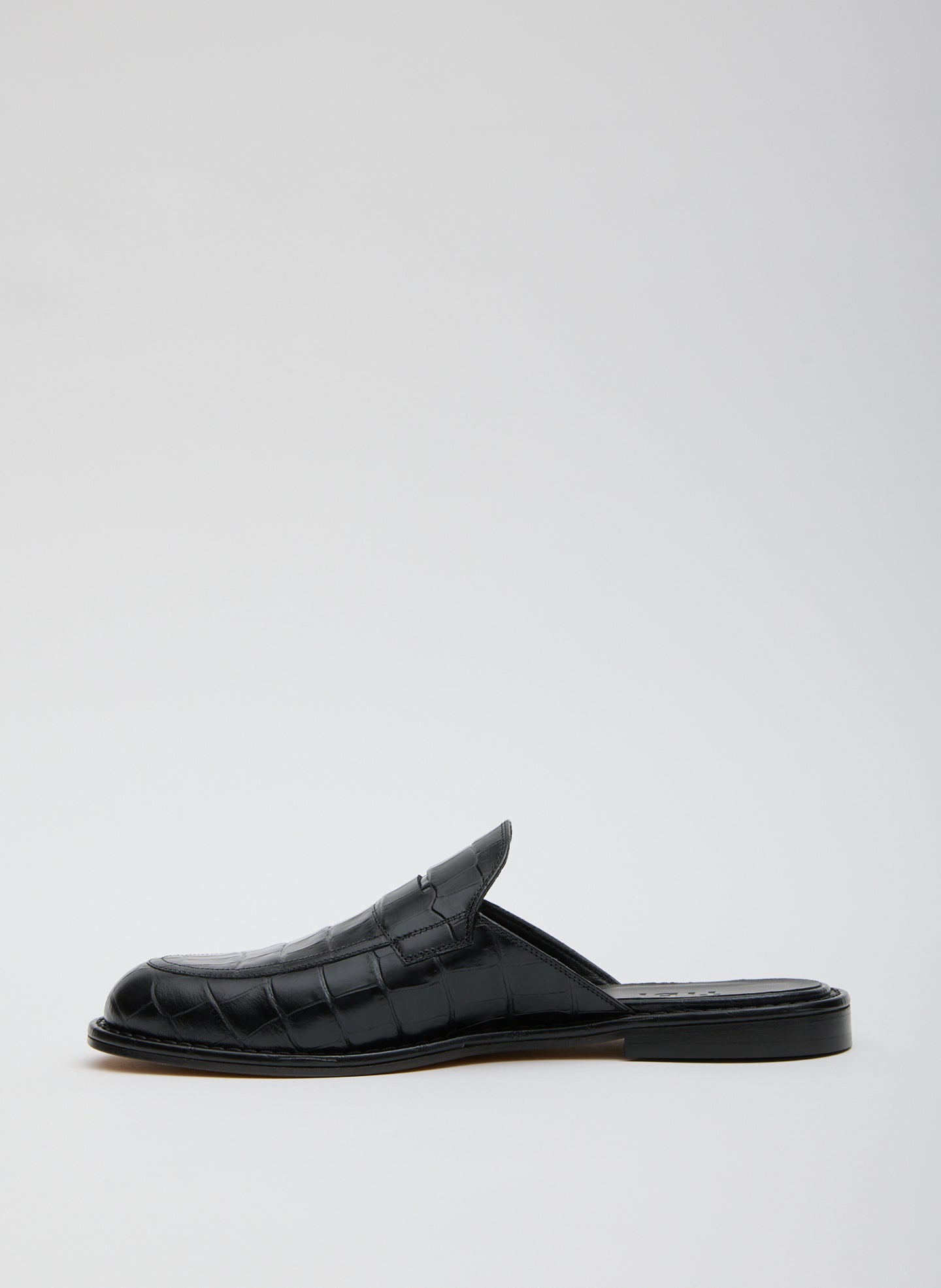 Tibi Herbert Slide Crocodile Embossed