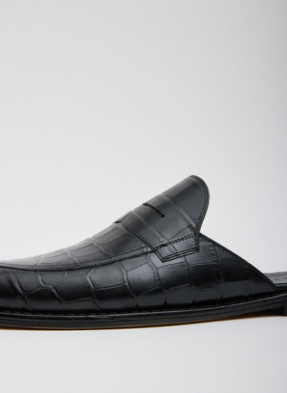 Tibi Herbert Slide Crocodile Embossed