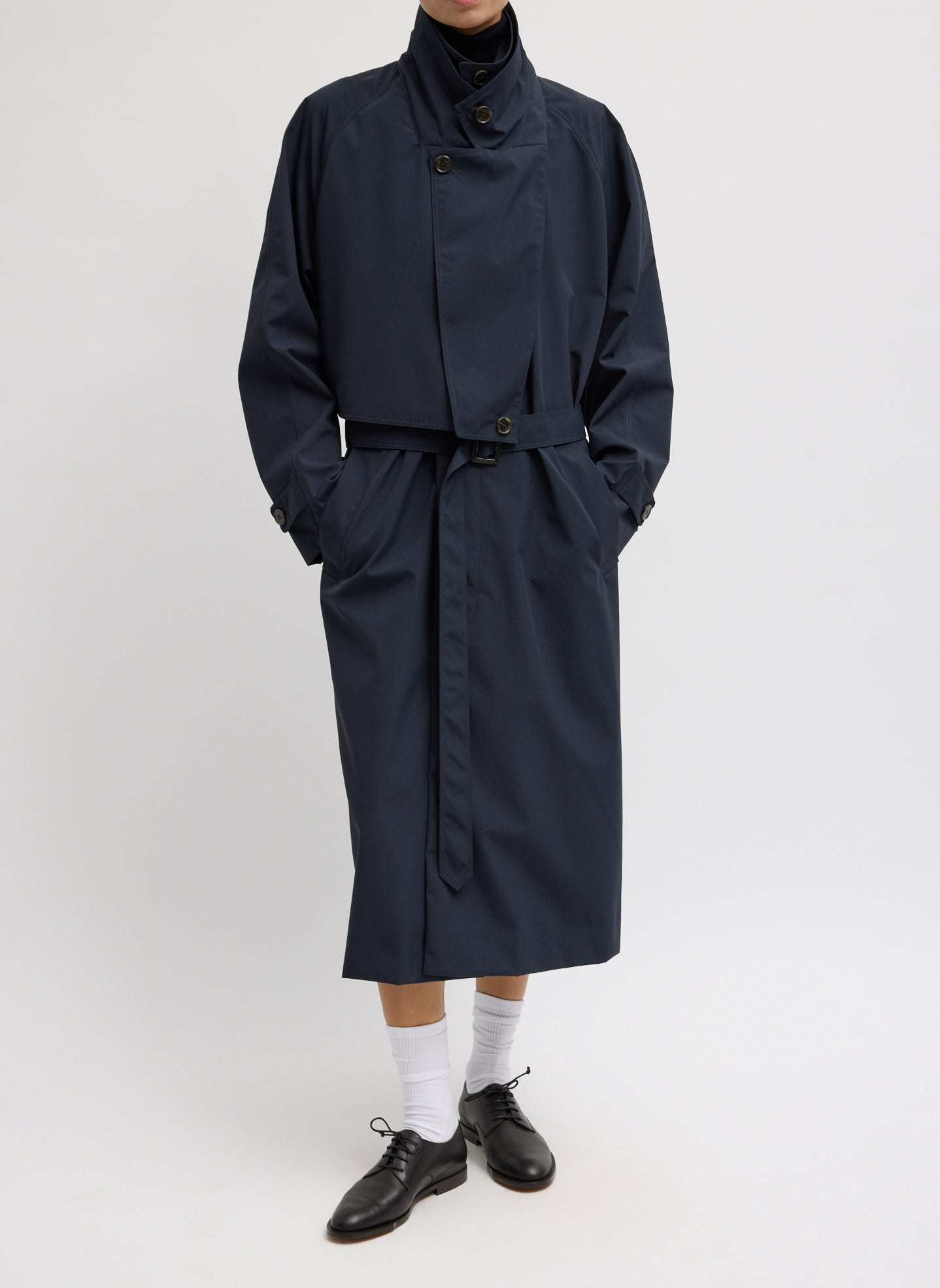 Tibi Double Collar Frank Trench