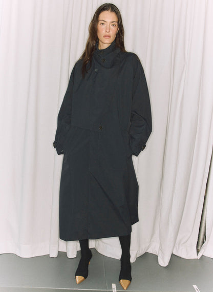 Tibi Double Collar Frank Trench