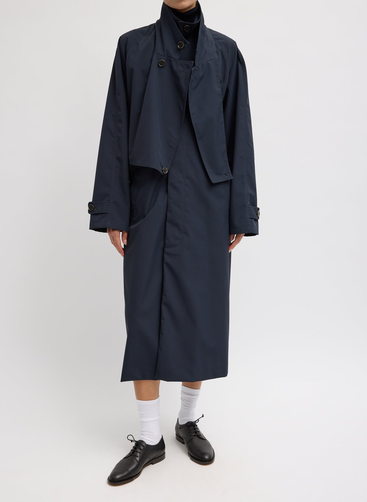 Tibi Double Collar Frank Trench