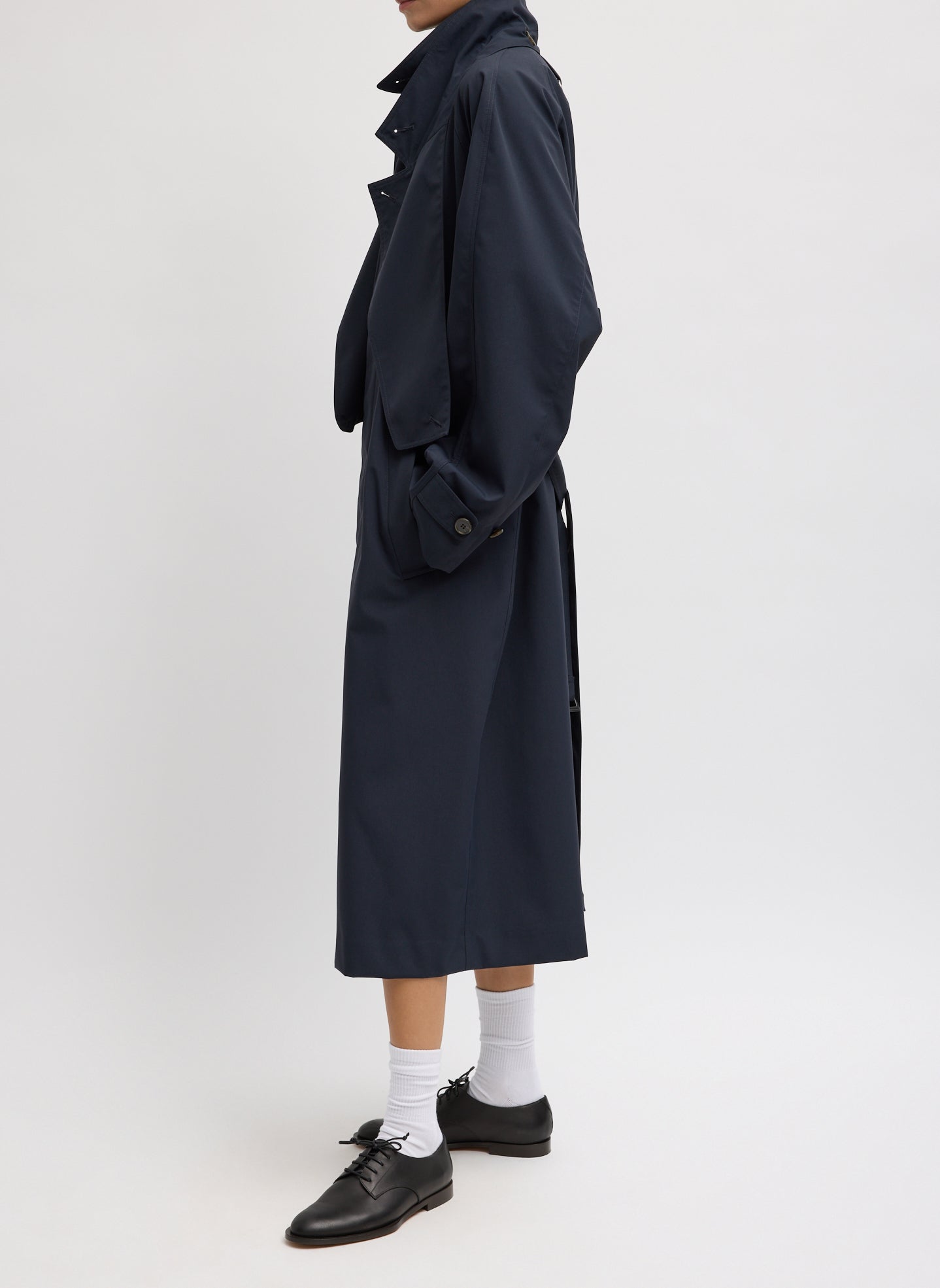 Tibi Double Collar Frank Trench
