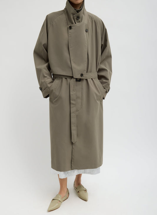Tibi Double Collar Frank Trench