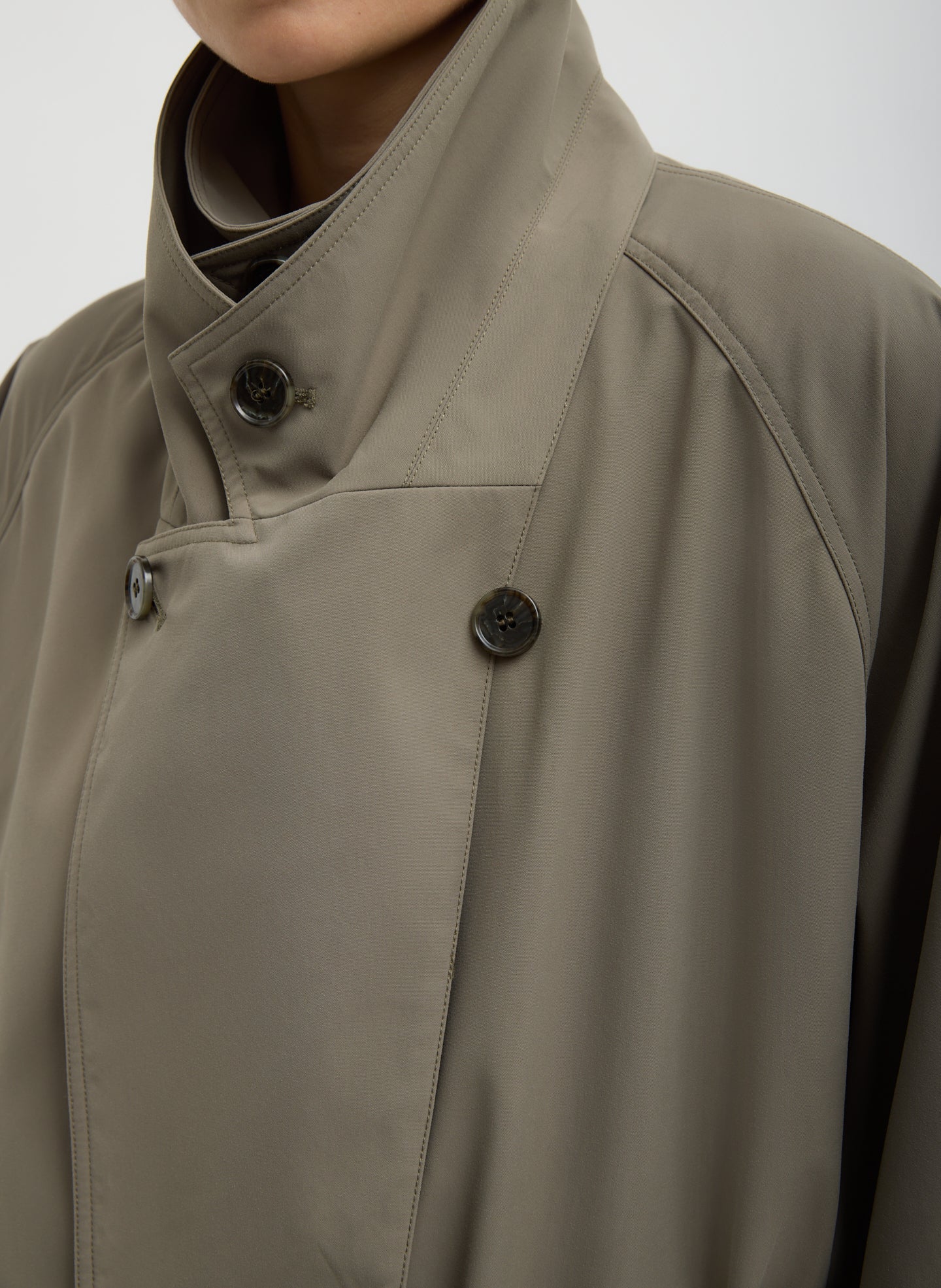 Tibi Double Collar Frank Trench