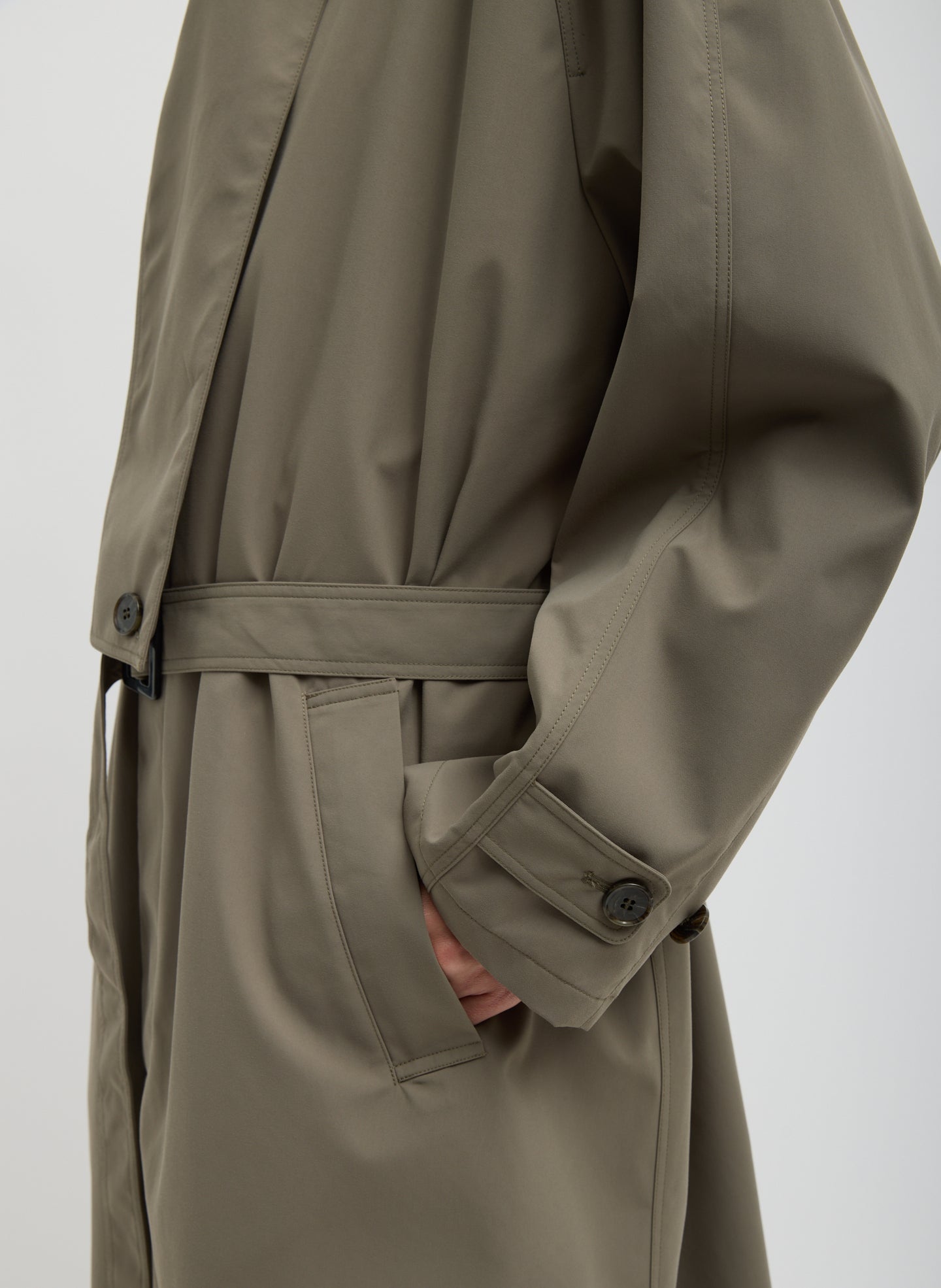Tibi Double Collar Frank Trench