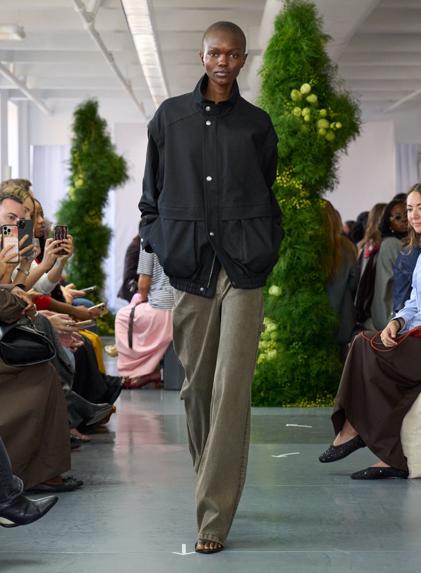 Tibi Patchwork Twill Slicker Jacket