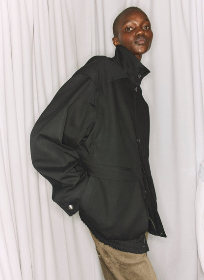 Tibi Patchwork Twill Slicker Jacket
