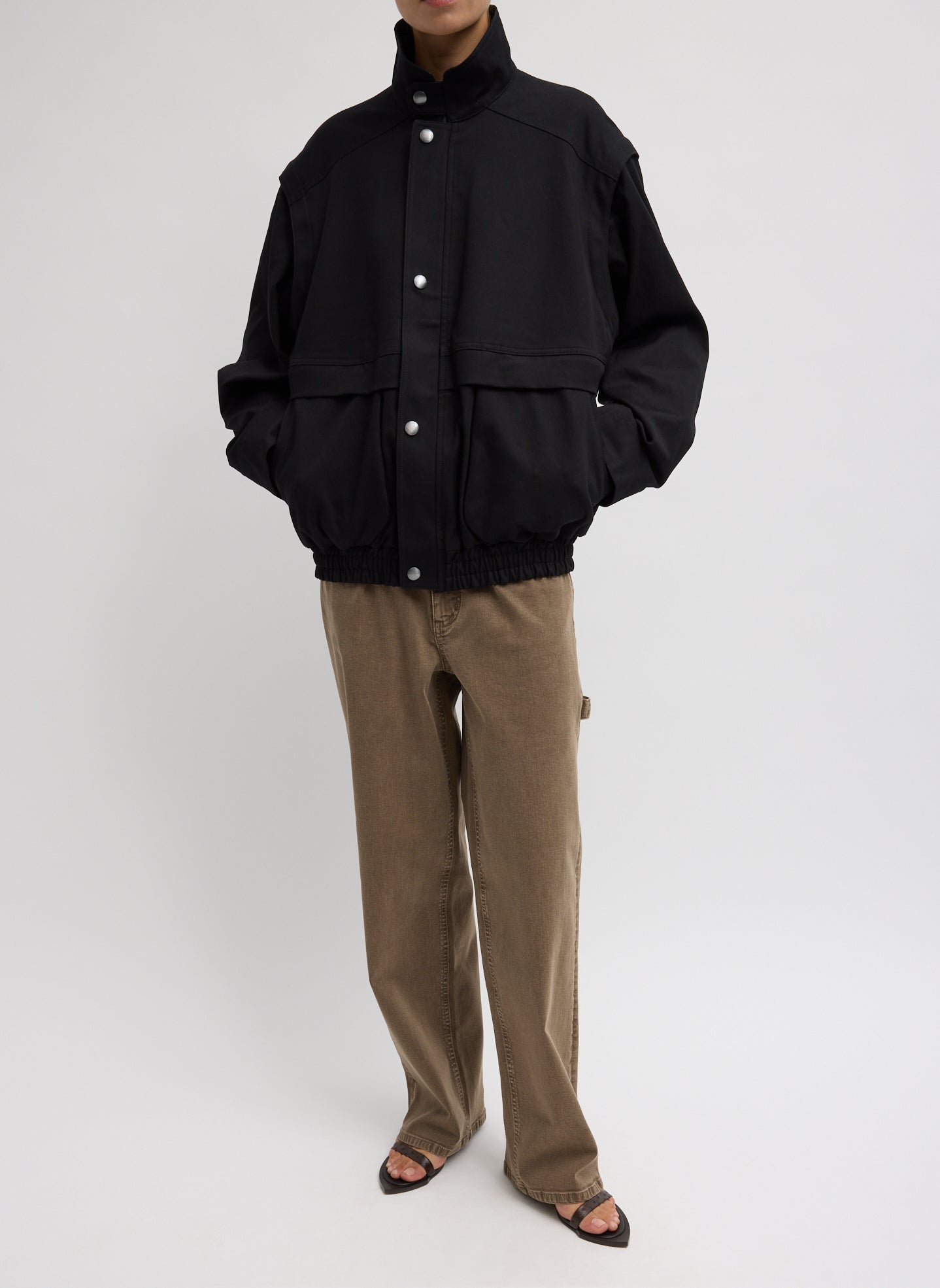 Tibi Patchwork Twill Slicker Jacket