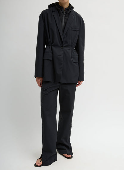 Tibi Tech Suiting Anorak Blazer With Zip Off Vest