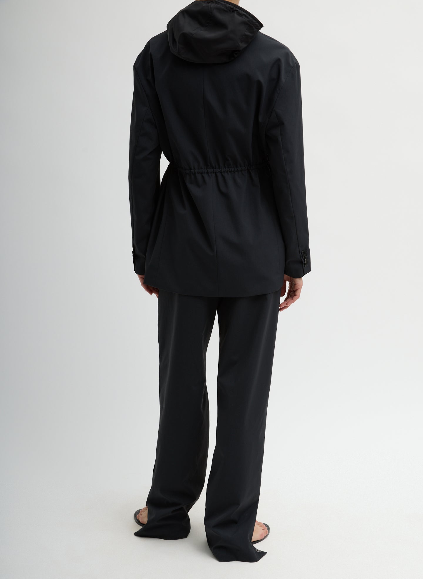 Tibi Tech Suiting Anorak Blazer With Zip Off Vest
