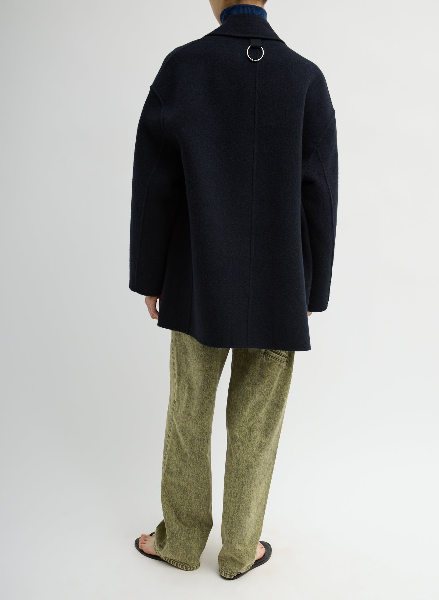 Tibi Luxe Double Faced Wool Angora Liam Blazer