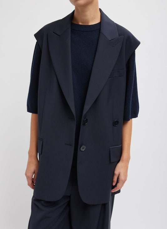 Tibi Tropical Wool Liam Vest