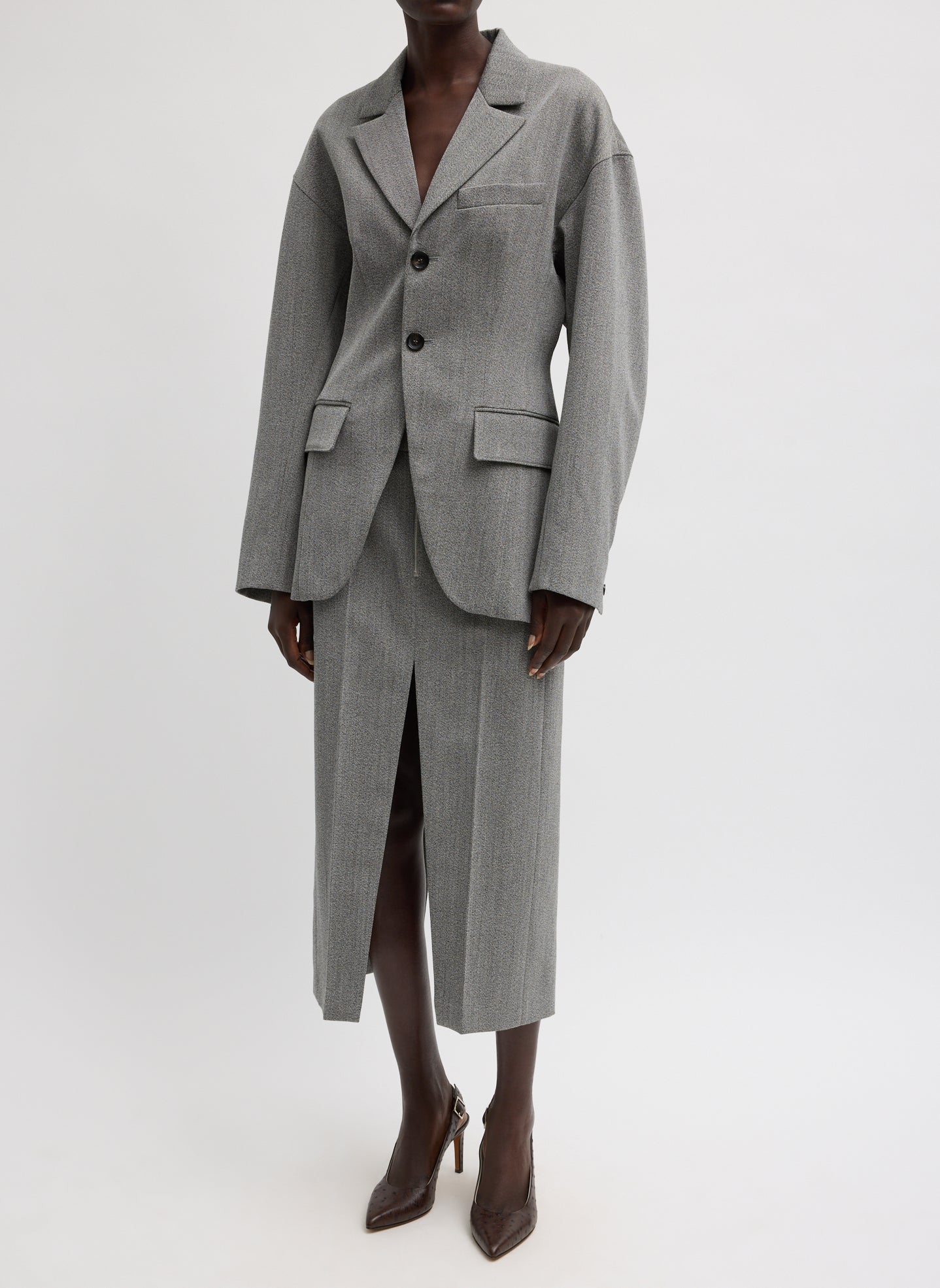 Tibi Structured Wool Sculpted Blazer