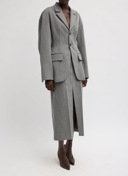 Tibi Structured Wool Sculpted Blazer
