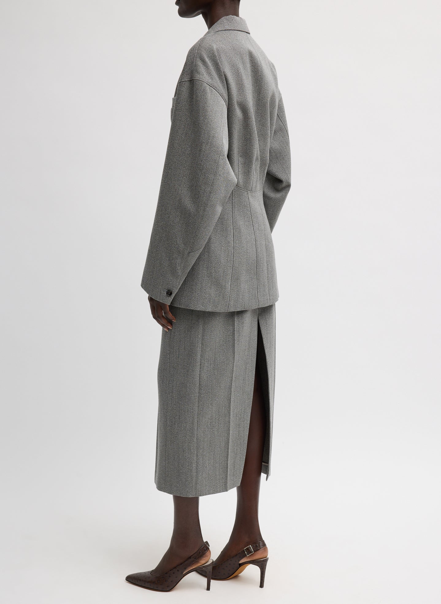 Tibi Structured Wool Sculpted Blazer