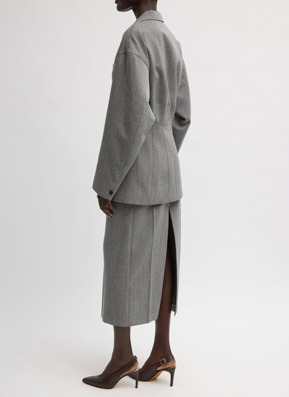Tibi Structured Wool Sculpted Blazer