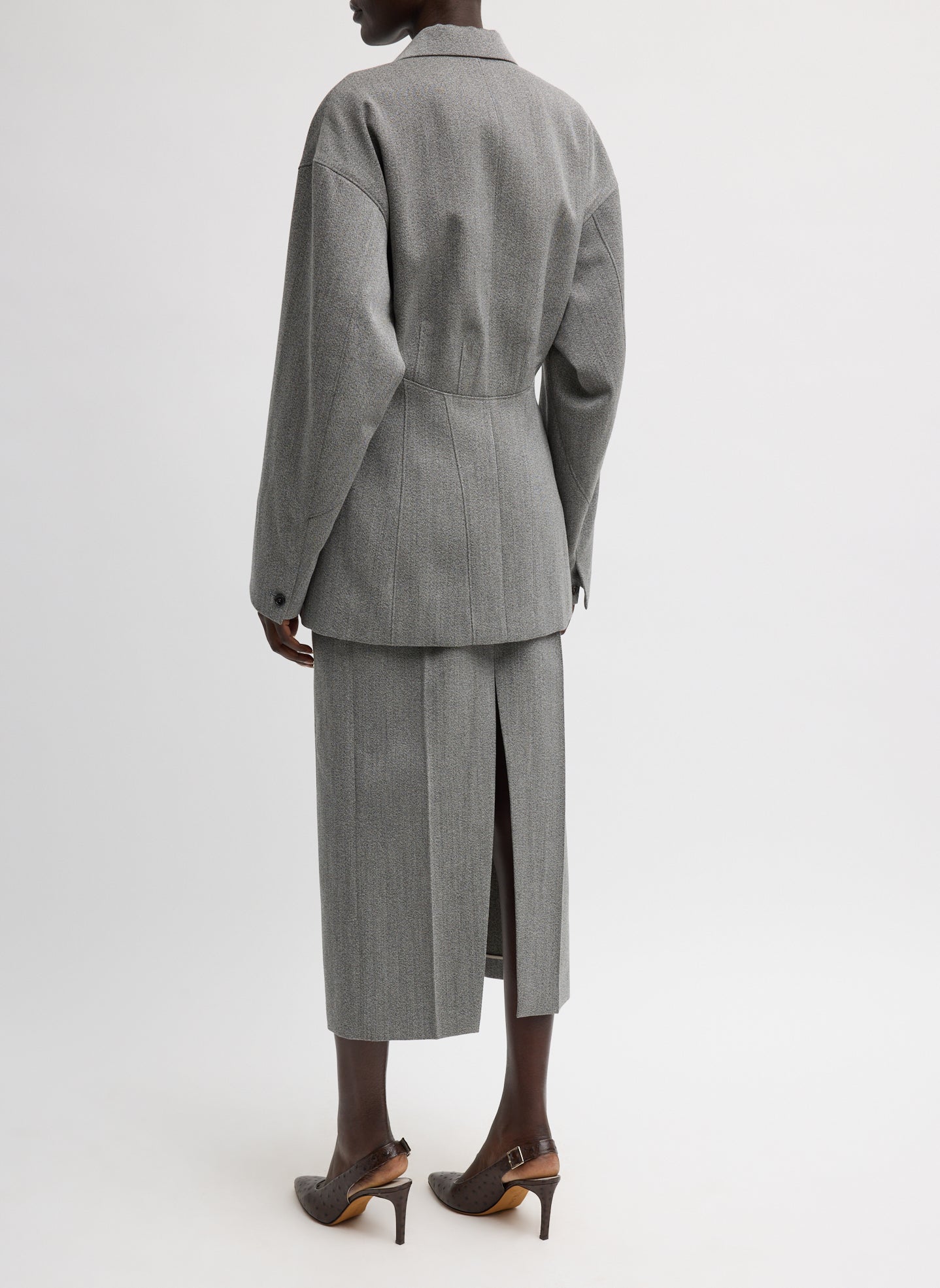 Tibi Structured Wool Sculpted Blazer
