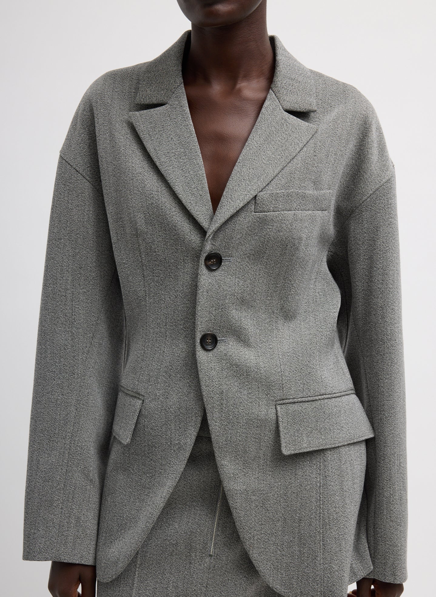 Tibi Structured Wool Sculpted Blazer