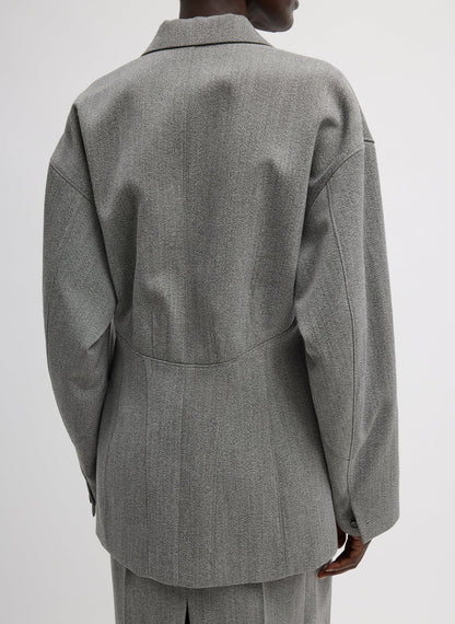 Tibi Structured Wool Sculpted Blazer