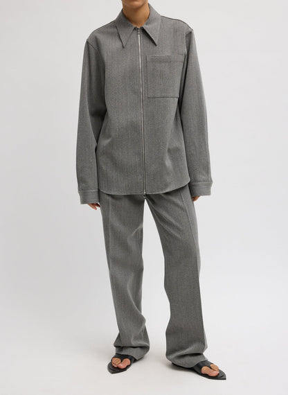 Tibi Structured Wool Zipper Jacket