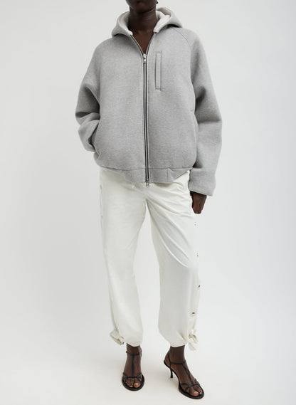 Tibi Compact Tech French Terry Zip Up Hoodie