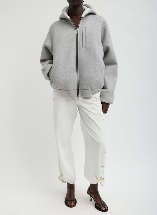 Tibi Compact Tech French Terry Zip Up Hoodie