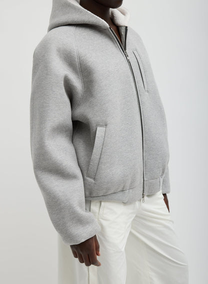 Tibi Compact Tech French Terry Zip Up Hoodie