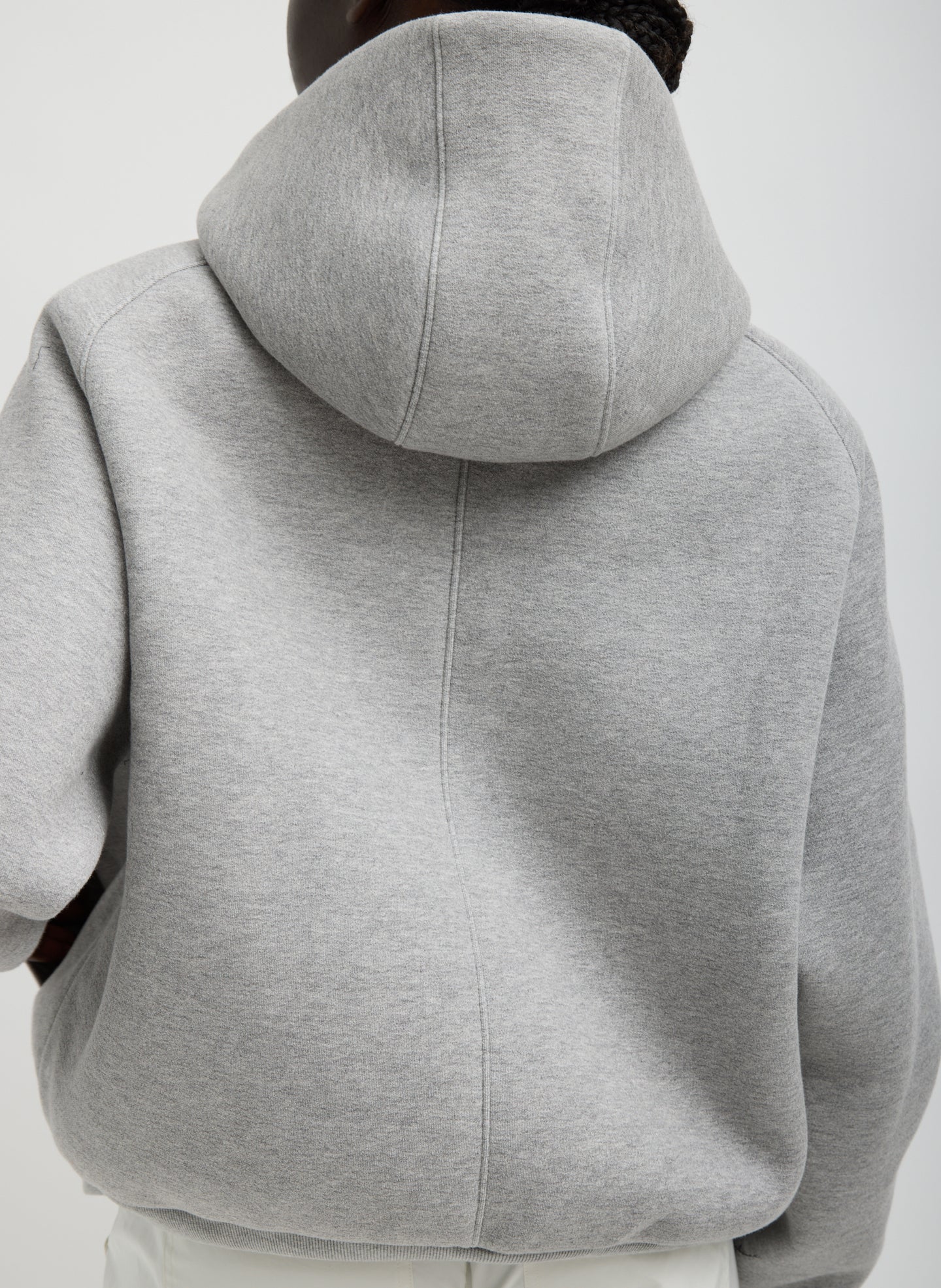 Tibi Compact Tech French Terry Zip Up Hoodie