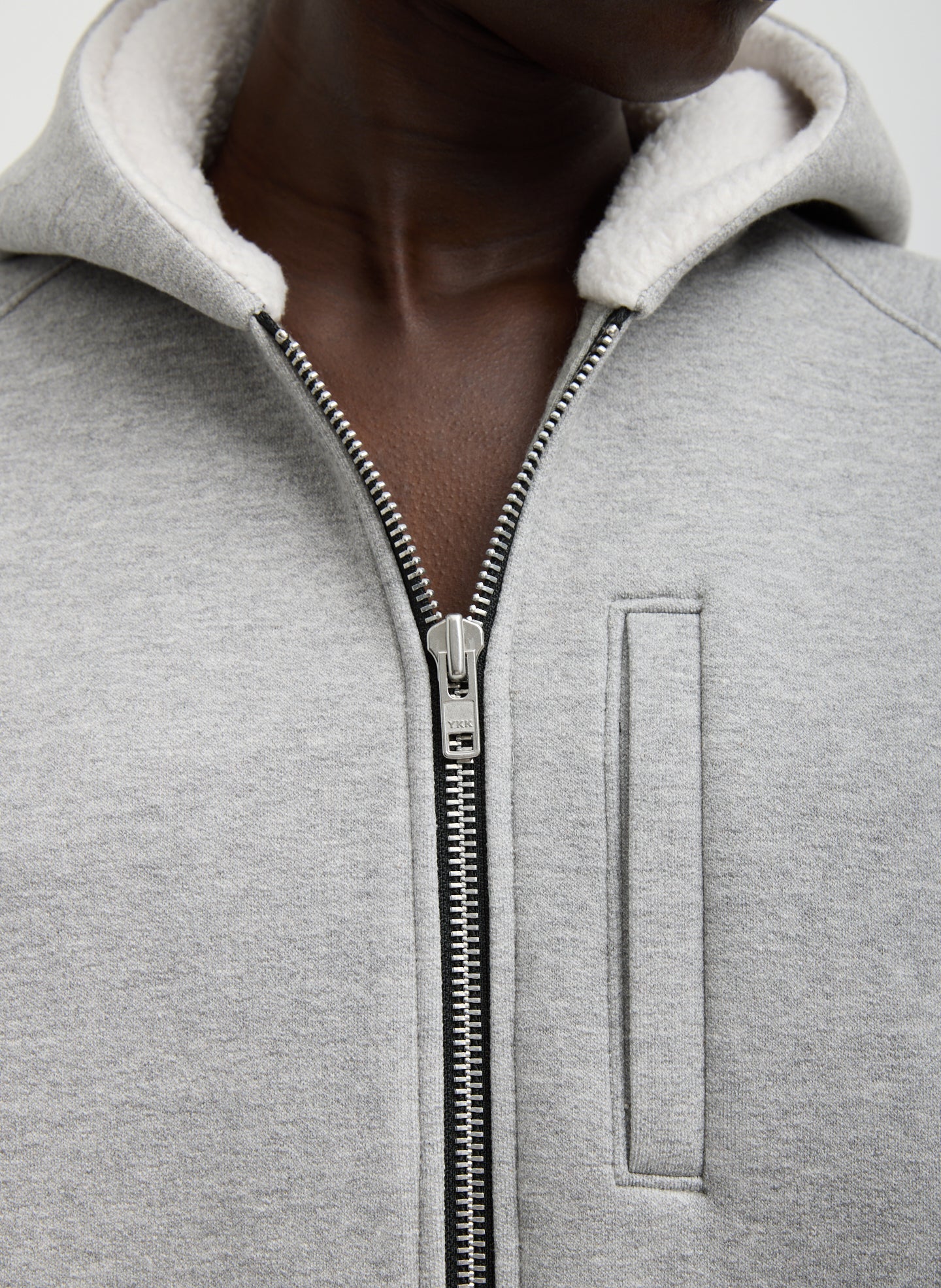 Tibi Compact Tech French Terry Zip Up Hoodie