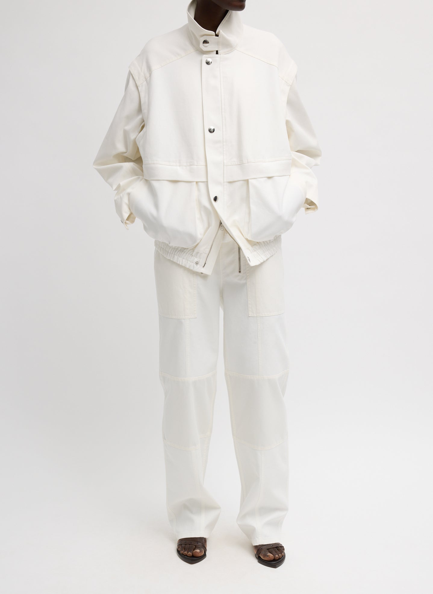 Tibi Patchwork Twill Slicker Jacket